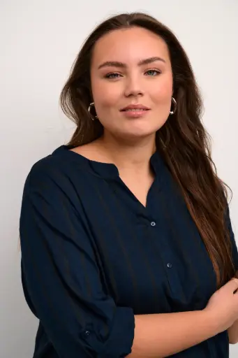 Bluse Lucy Dunkelblau/Schwarz gestreift